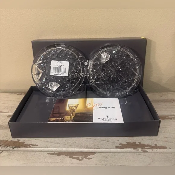 2 Waterford Crystal Lismore Drink Coasters (1 Box of 2 Coaster) Made in Ireland - Picture 2 of 6